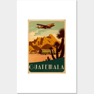 Guatemala Vintage Travel Art Poster Posters and Art